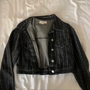 Cropped Black Jean Jacket